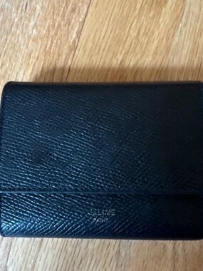 CELINE Black Leather wallet Hedi Slimane